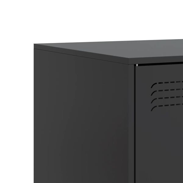 vidaXL Έπιπλο Τηλεόρασης Μαύρο 99x39x44 εκ. από Ατσάλι