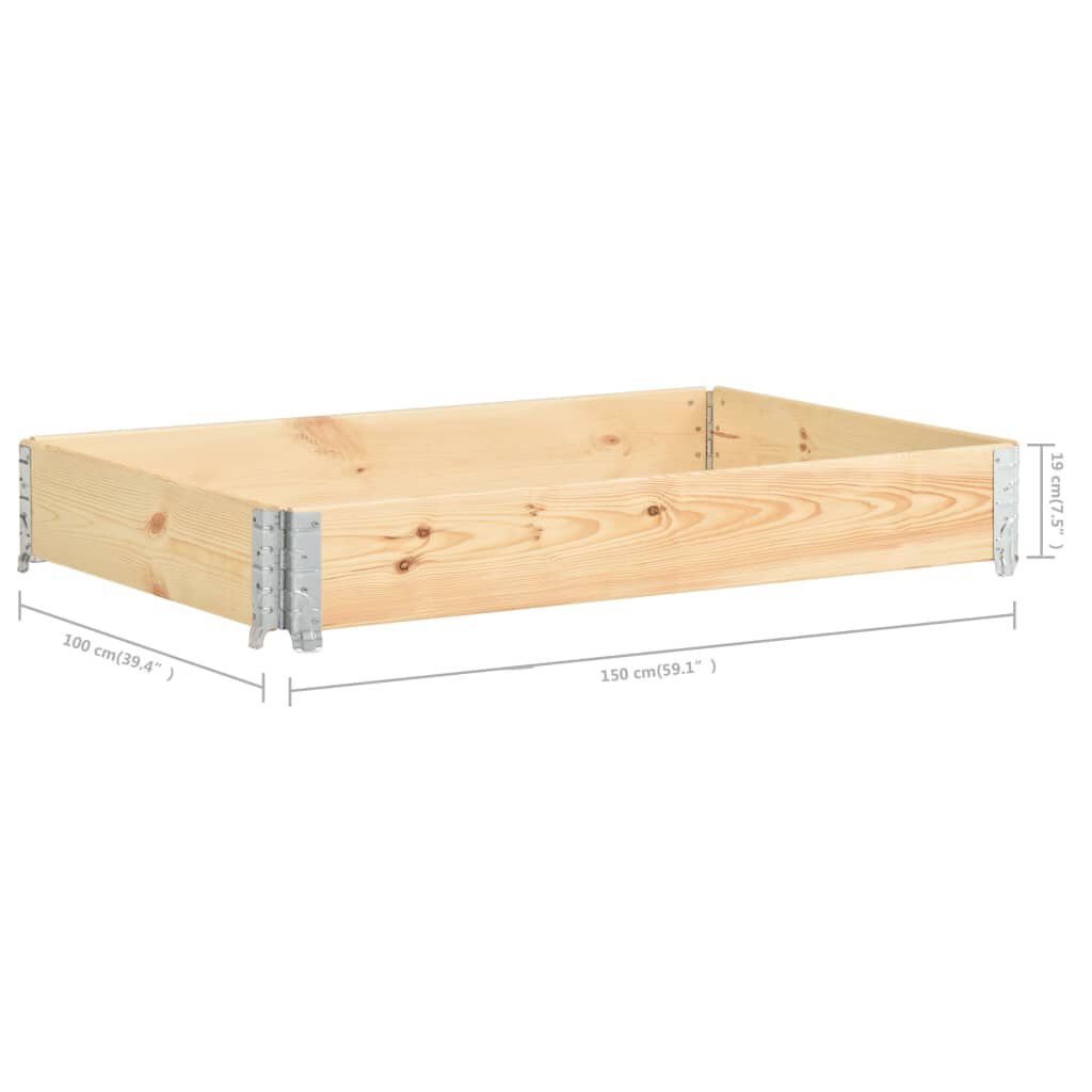 vidaXL Κολάρo Παλέτας 100 x 150 εκ. από Μασίφ Ξύλο Πεύκου