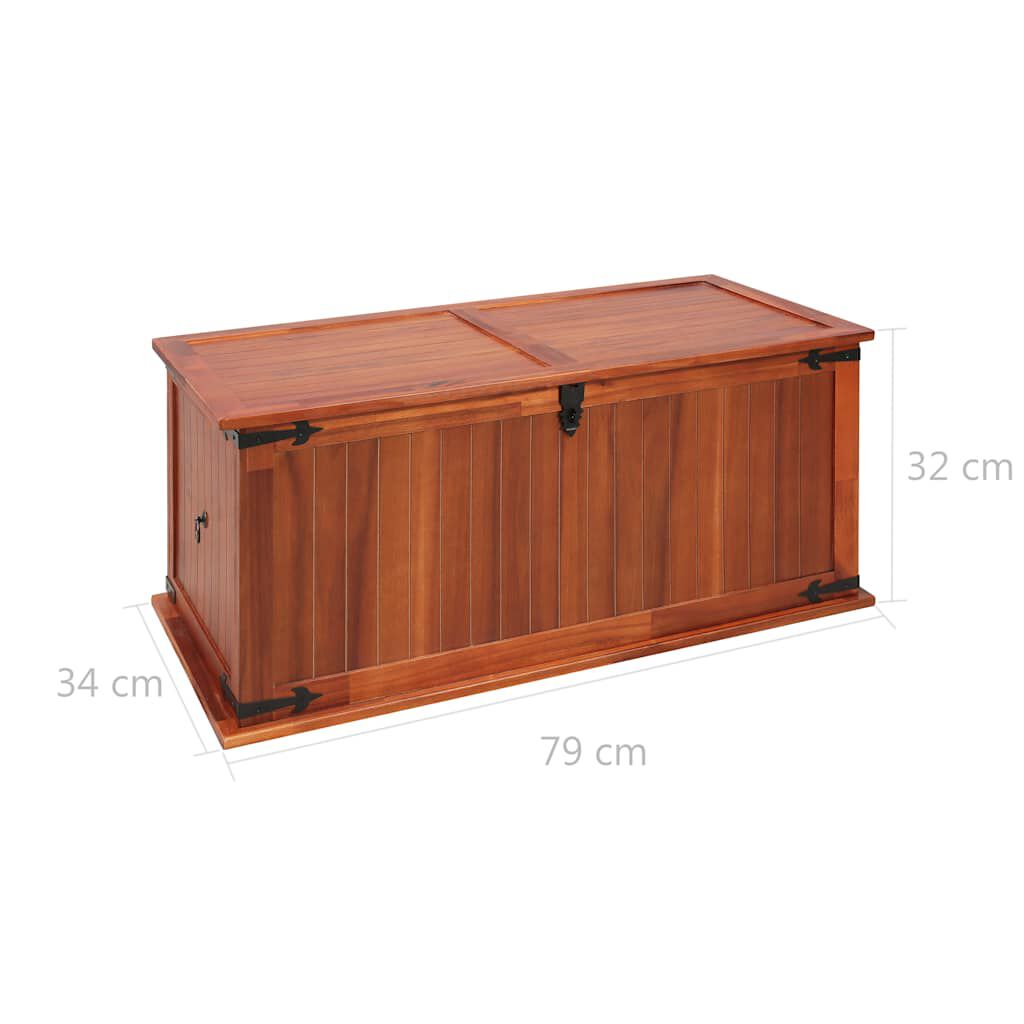 vidaXL Μπαούλο Αποθήκευσης 79 x 34 x 32 εκ. από Μασίφ Ξύλο Ακακίας