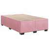 vidaXL Κρεβάτι Boxspring με Στρώμα Ροζ 120x190 εκ. Βελούδινο