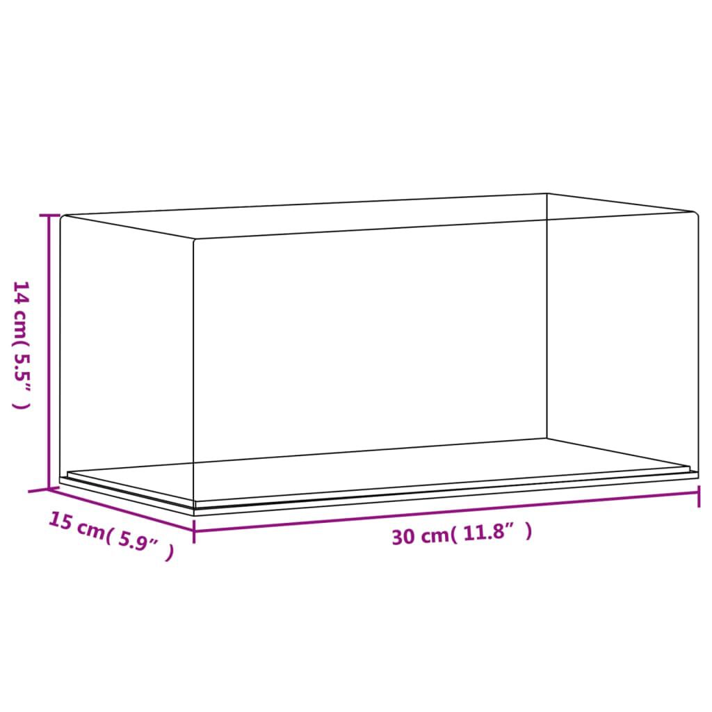 vidaXL Κουτί Βιτρίνα Διάφανο 30 x 15 x 14 εκ. Ακρυλικό