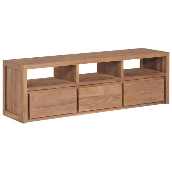 vidaXL Έ&pi;&iota;&pi;&lambda;&omicron; &Tau;&eta;&lambda;&epsilon;ό&rho;&alpha;&sigma;&eta;&sigmaf; 120x30x40 &epsilon;&kappa; &Mu;&alpha;&sigma;ί&phi; &Xi;ύ&lambda;&omicron; Teak/&Phi;&upsilon;&sigma;&iota;&kappa;ό &Phi;&iota;&nu;ί&rho;&iota;&sigma;&mu;&alpha;