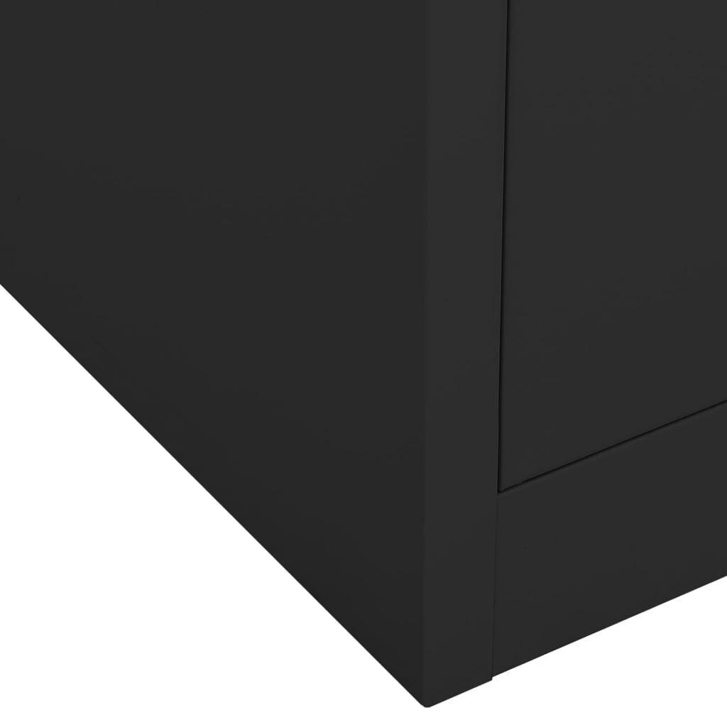 vidaXL Ντουλάπα Γραφείου με Γλάστρα Ανθρακί 90 x 40 x 125 εκ. Ατσάλινη