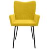 vidaXL Καρέκλες Τραπεζαρίας 2 τεμ. Κίτρινες Βελούδινες
