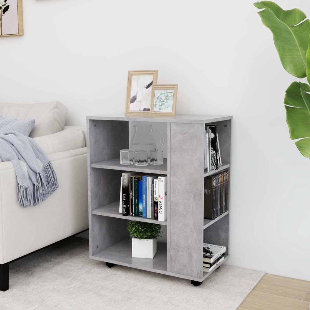 vidaXL Ντουλάπι Τροχήλατο Γκρι Σκυρ. 60 x 35 x 75 εκ. από Επεξ. Ξύλο