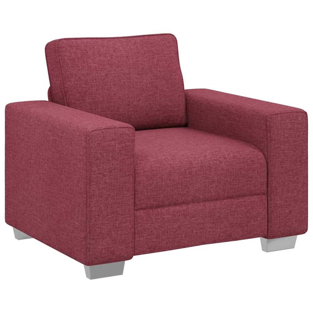 vidaXL Καναπές με μαξιλάρι Μπορντό 100 x 77 x 82 εκ ύφασμα