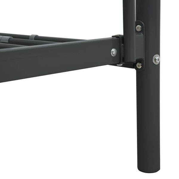 vidaXL Κουκέτα Μαύρη 90 x 200 εκ. Μεταλλική