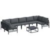 vidaXL &Sigma;&epsilon;&tau; &Kappa;&alpha;&nu;&alpha;&pi;έ &Kappa;ή&pi;&omicron;&upsilon; &mu;&epsilon; &mu;&alpha;&xi;&iota;&lambda;ά&rho;&iota; 8 pcs &Mu;&alpha;ύ&rho;&omicron; &Alpha;&tau;&sigma;ά&lambda;&iota;