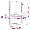 vidaXL Ράφι Τοίχου με Μπάρα Γκρι Sonoma 20x25x30 εκ.