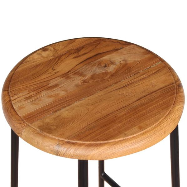 vidaXL Σκαμπό Μπαρ 2 τεμ. από Μασίφ Ξύλο Teak