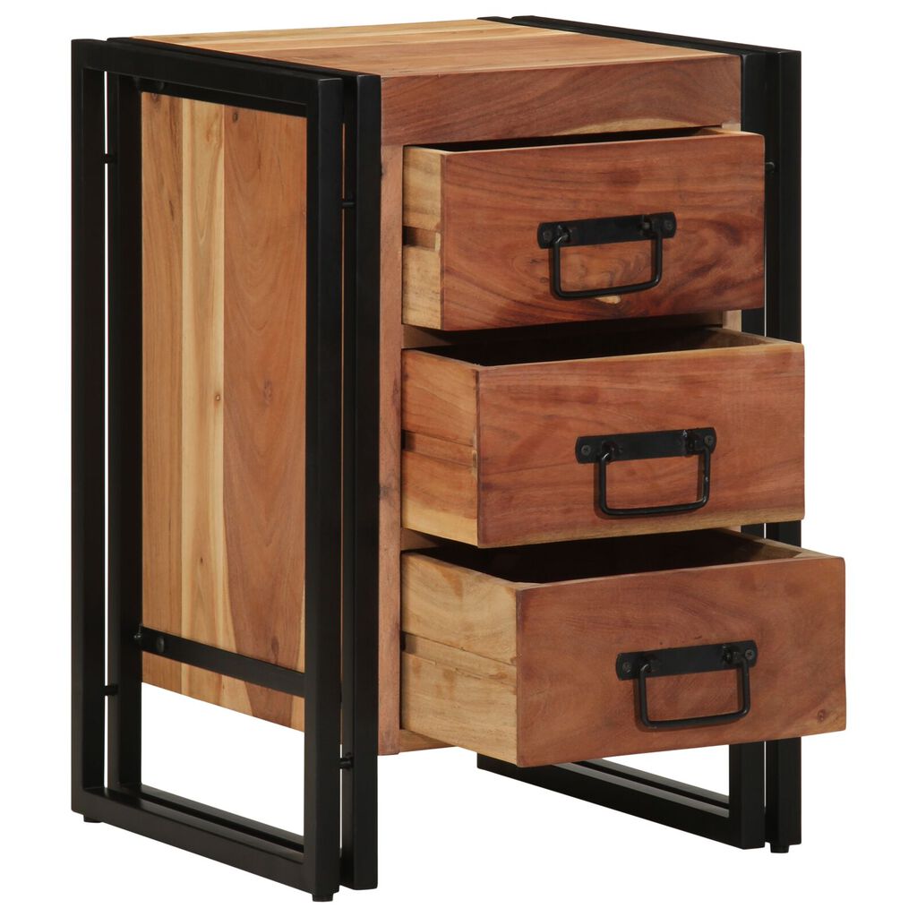 vidaXL Κομοδίνο 40x40x59 εκ Μασίφ ξύλο ακακίας
