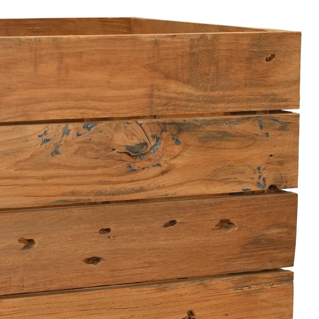 vidaXL Ζαρντινιέρα Υπερυψωμένη 150x40x55 εκ. Ανακυκλ. Ξύλο Teak/Ατσάλι