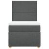 vidaXL Κρεβάτι Boxspring με Στρώμα Σκούρο Γκρι 80x200 εκ. Υφασμάτινο