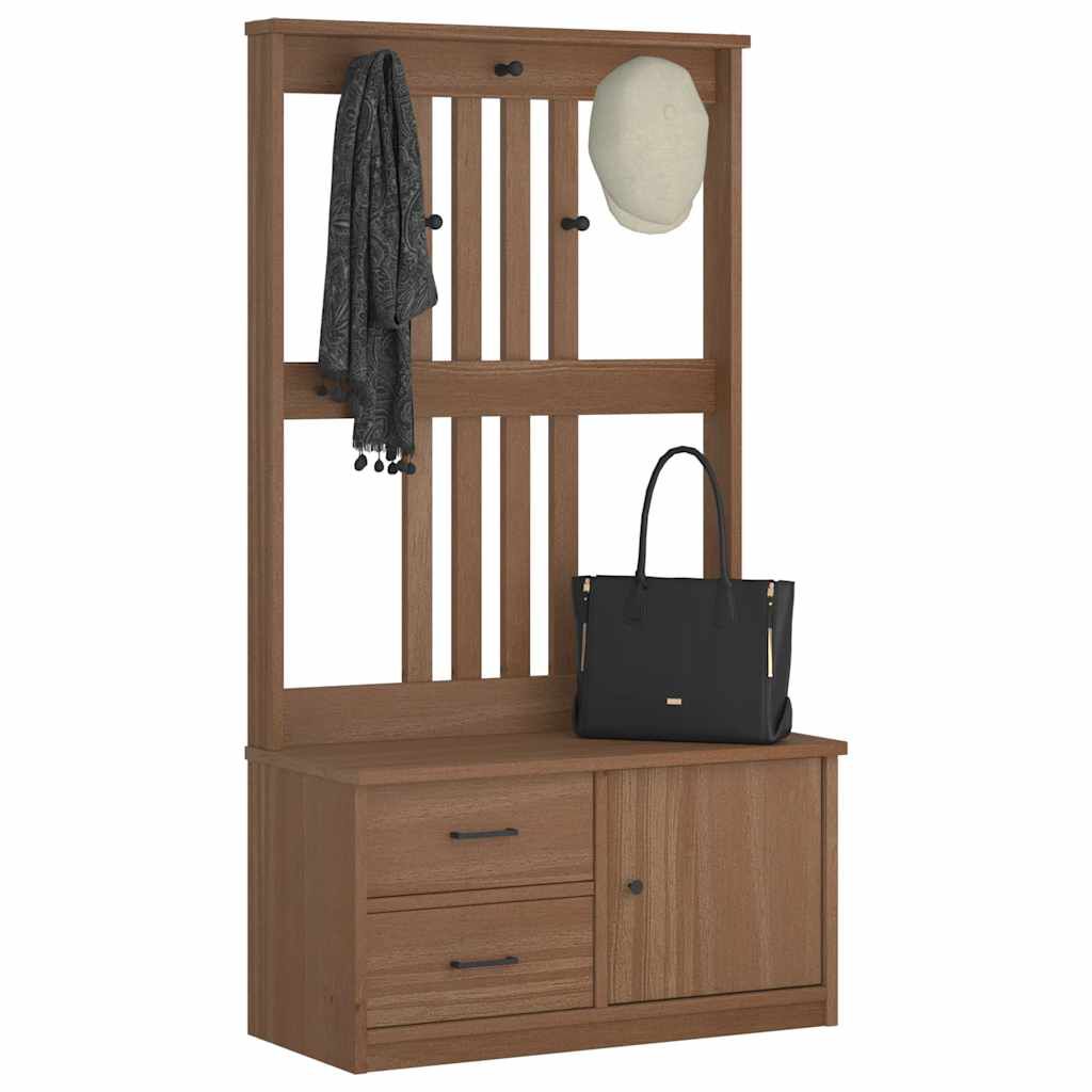 vidaXL Δέντρο χωλ "SANDENS" 87x40x159,5 εκ. Πεύκο μασίφ ξύλο