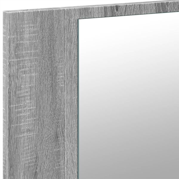 vidaXL Ντουλάπι Μπάνιου Καθρέφτη LED Γκρι Sonoma 90x12x45εκ. Ακρυλικό