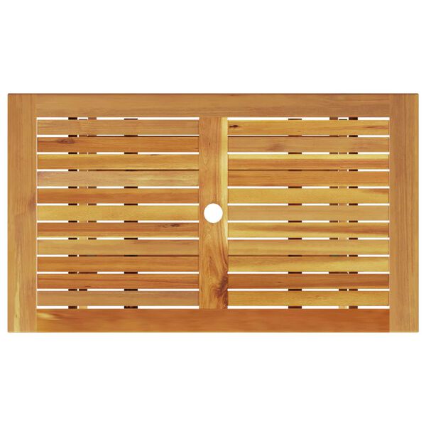 vidaXL Σέτ φαγητού για κήπο 5 pcs Καφέ Μασίφ ξύλο ακακίας