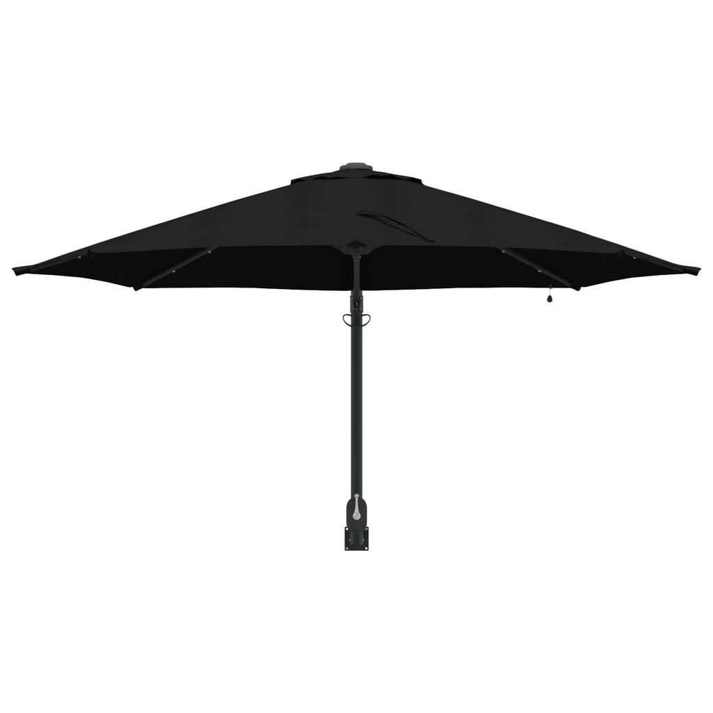 vidaXL Ομπρέλα Κήπου Μαύρο 248 x 248 x 148 εκ. Πολυεστέρας, Χάλυβας