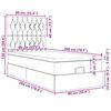 vidaXL Οθωμανικό κρεβάτι με στρώματα & LEDs Ανοιχτό γκρι Βελούδο