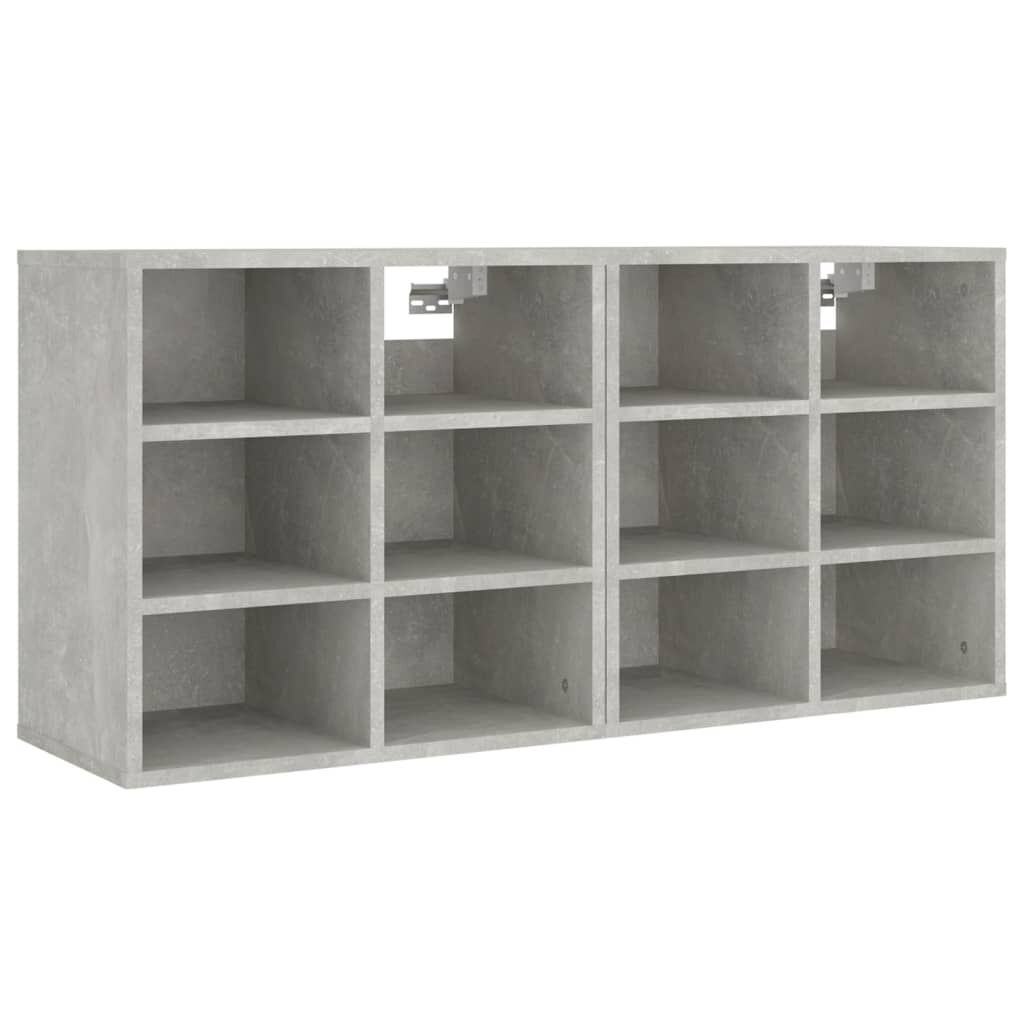 vidaXL Παπουτσοθήκες 2 τεμ. Γκρι σκυροδέματος 52,5 x 30 x 50 εκ.