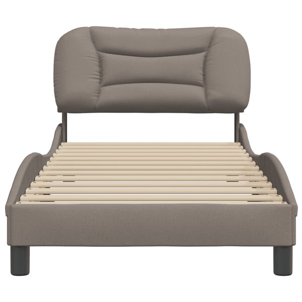 vidaXL Σκελετός Κρεβατιού Χωρίς Στρώμα Taupe 80x200 εκ. Υφασμάτινο