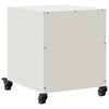 vidaXL Κομοδίνο Λευκό 36x39x43,5 εκ. από Χάλυβα