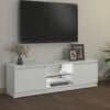 vidaXL Έπιπλο Τηλεόρασης με LED Λευκό 120 x 30 x 36 εκ.