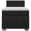 vidaXL Κρεβάτι Boxspring με Στρώμα Μαύρο 80 x 200 εκ. Βελούδινο