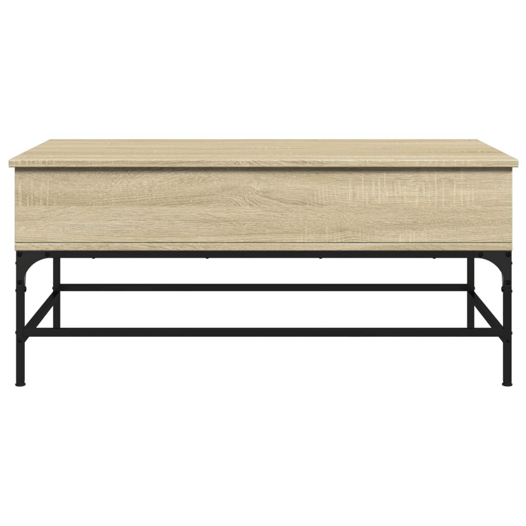vidaXL Τραπεζάκι Σαλονιού Sonoma Δρυς 100x50x45εκ Επεξ. Ξύλο + Μέταλλο