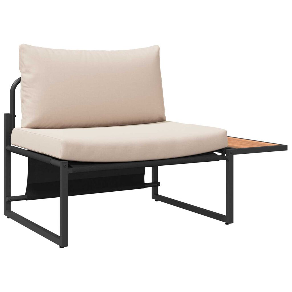 vidaXL Σέτ φαγητού για κήπο 2 pcs Taupe Ατσάλι