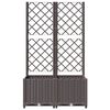 vidaXL Ζαρντινιέρα Κήπου με Καφασωτό Καφέ 80 x 40 x 136 εκ. από PP