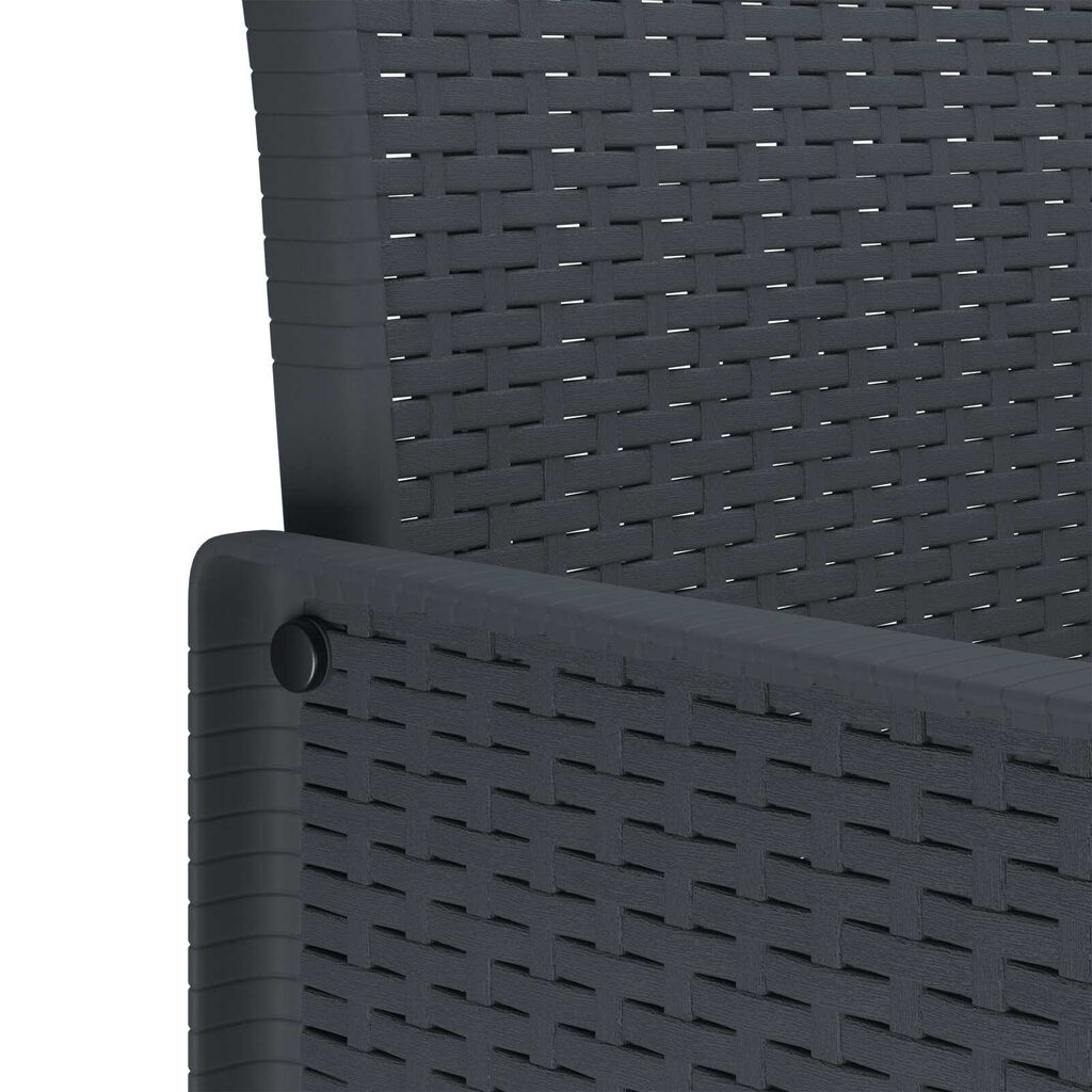 vidaXL 13 Τεμαχίων Σετ Τραπεζαρίας Κήπου Ανθρακί Πολυρατάν