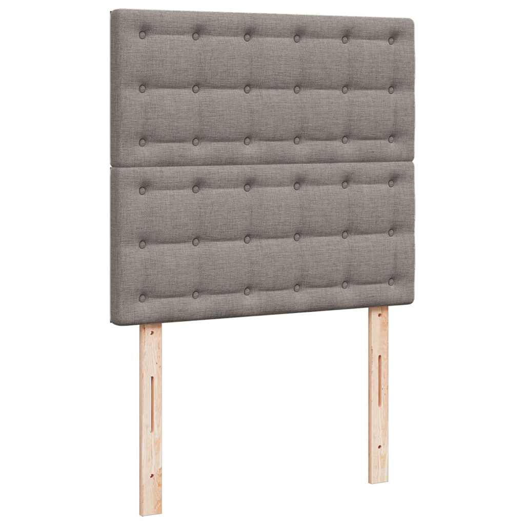 vidaXL Οθωμανικό κρεβάτι με στρώμα Taupe 100x200cm ύφασμα