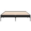 vidaXL Πλαίσιο Κρεβατιού Μαύρο 140x200 εκ. Επεξεργ. Ξύλο και Μέταλλο