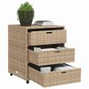 vidaXL Ντουλάπι Αποθήκευσης Κήπου Beige 55x59x69 εκ. Συνθετικό Ρατάν