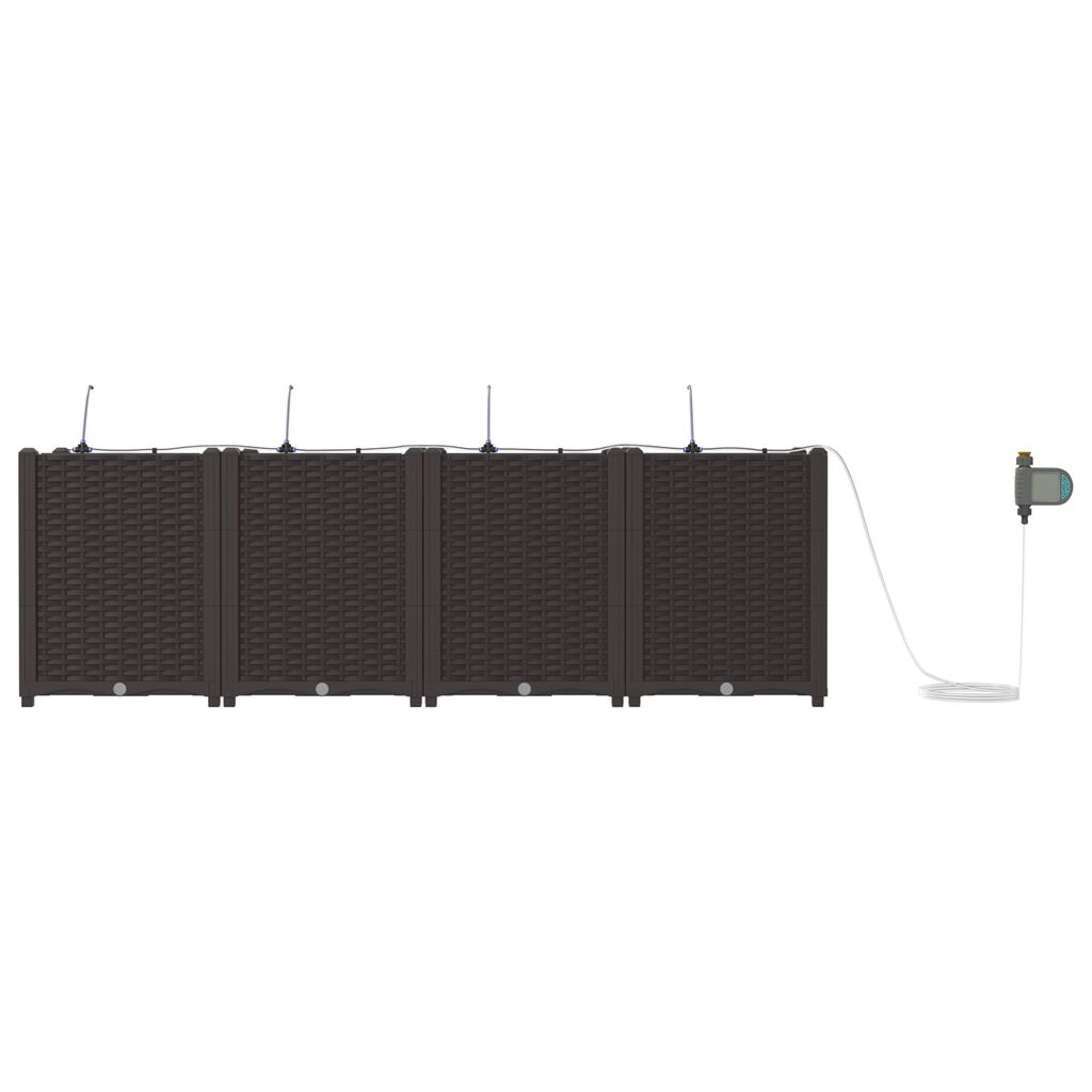 vidaXL Γλάστρες Κήπου 1 τεμ Καφέ 160 x 40 x 52 cm Πλαστικό