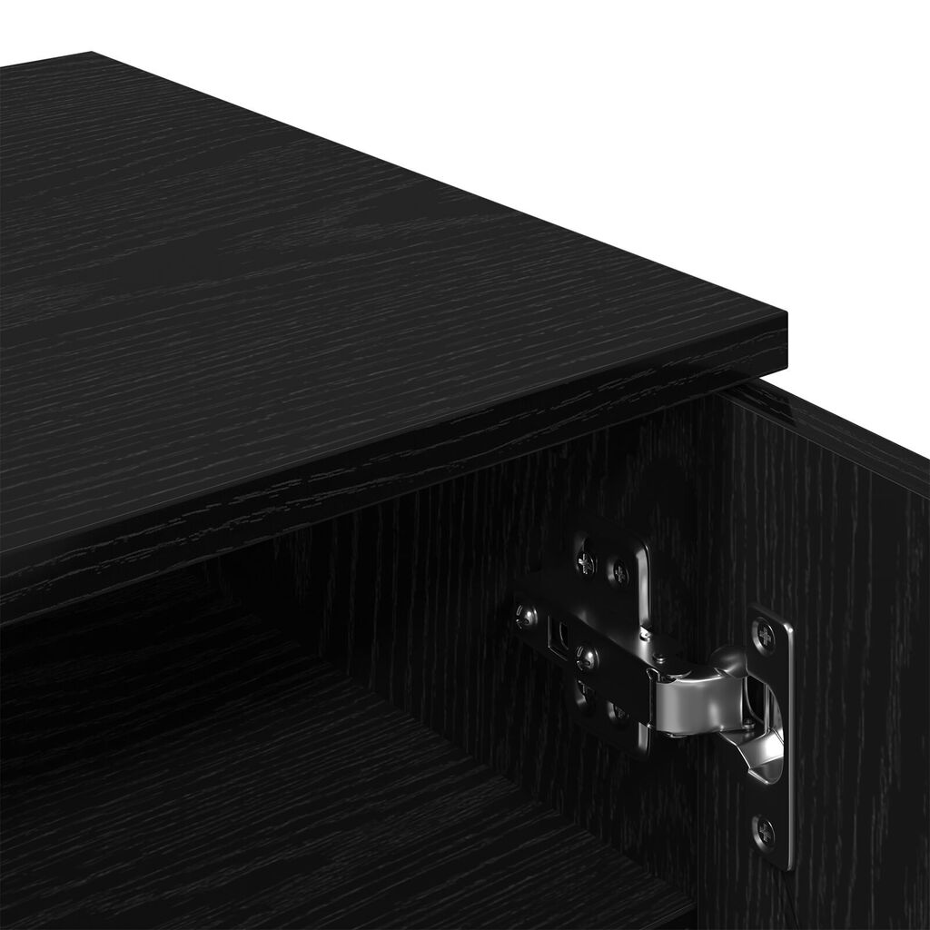 vidaXL Ντουλάπα Παπουτσιών Μαύρο Δρυς 59x35x70 εκ Επεξεργασμένο Ξύλο