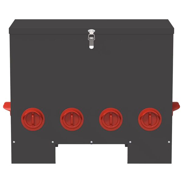 vidaXL Ταΐστρα κοτόπουλων Μαύρο 60,5 x 29 x 51 εκ.