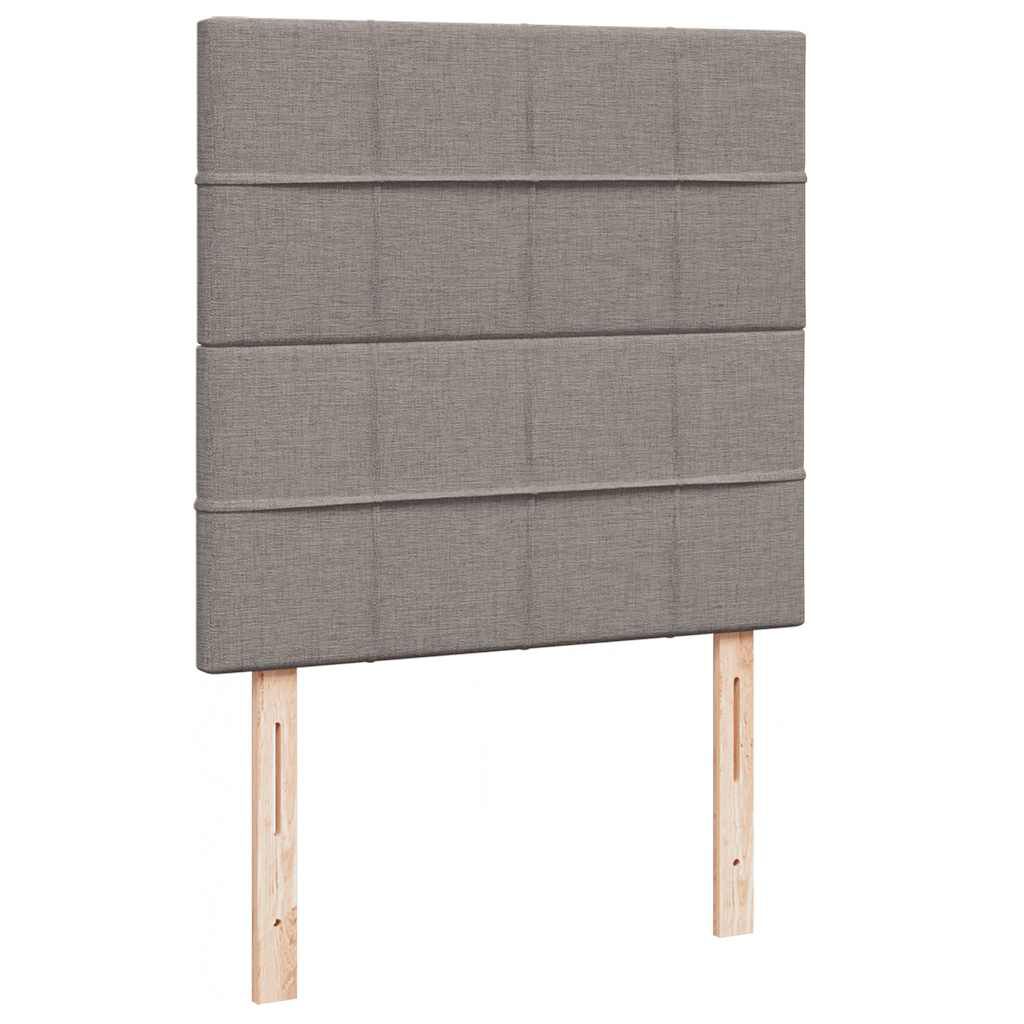 vidaXL Οθωμανικό κρεβάτι με στρώμα Taupe 100x200cm ύφασμα
