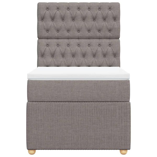vidaXL &Kappa;&rho;&epsilon;&beta;ά&tau;&iota; Boxspring &mu;&epsilon; &Sigma;&tau;&rho;ώ&mu;&alpha; Taupe 80x200 &epsilon;&kappa;. &Upsilon;&phi;&alpha;&sigma;&mu;ά&tau;&iota;&nu;&omicron;