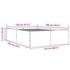 vidaXL Πλαίσιο Κρεβατιού Sonoma Δρυς 120x190 εκ. Επεξεργασμένο Ξύλο