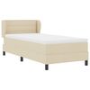 vidaXL Κρεβάτι box spring με στρώμα με στρώμα Κρεμ 80 x 200 cm ύφασμα