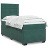 vidaXL Κρεβάτι Boxspring με Στρώμα Σκούρο Πράσινο 100x200εκ. Βελούδινο