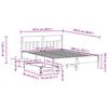 vidaXL Σκελετός Κρεβ. Χωρίς Στρώμα Λευκό 140x200 εκ Μασίφ Πεύκο