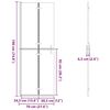 vidaXL Τοίχος ντους Walk-in Χρυσό και διαφανές 70 x 190 cm