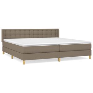vidaXL &Kappa;&rho;&epsilon;&beta;ά&tau;&iota; Boxspring &mu;&epsilon; &Sigma;&tau;&rho;ώ&mu;&alpha; Taupe 180x200 &epsilon;&kappa;. &Upsilon;&phi;&alpha;&sigma;&mu;ά&tau;&iota;&nu;&omicron;