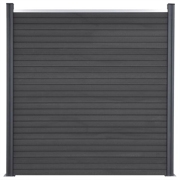 vidaXL Σετ Πάνελ Περίφραξης Γκρι 526 x 186 εκ. από WPC