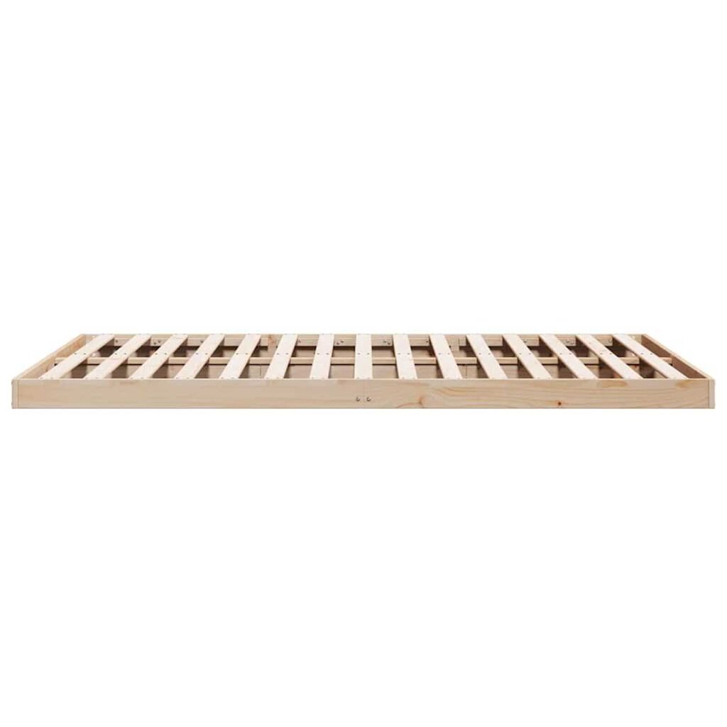 vidaXL Κρεβάτι δαπέδου Φυσικό 180 x 220 εκ. Μασίφ ξύλο πεύκου
