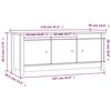 vidaXL Παπουτσοθήκη 110 x 38 x 45,5 εκ. από Μασίφ Ξύλο Πεύκου