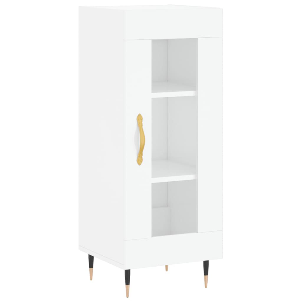 vidaXL Ντουλάπι Γυαλιστερό Λευκό 34,5x34x90 εκ. Επεξεργασμένο Ξύλο