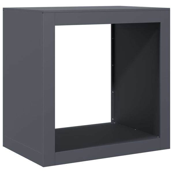 vidaXL Ράφι Καυσόξυλων Ανθρακί 60x40x60 εκ. Ατσάλινο